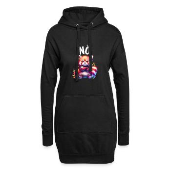 Roter Panda Lustiger Spruch Nö Feuerfuchs - Hoodie-Kleid - Schwarz - Vorne