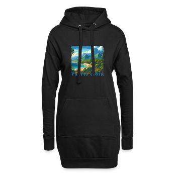 Puerto Plata: Strandurlaub mit Bergkulisse & - Hoodie-Kleid - Schwarz - Vorne
