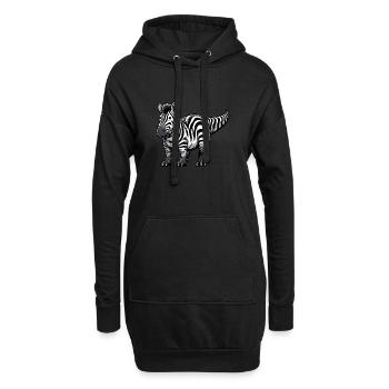 Brontosaure Zebra Fusion : Fantastique - Sweat-shirt à capuche long Femme - noir - Devant