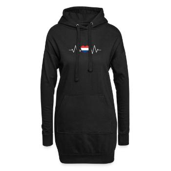 Hollande Puls - Sweat-shirt à capuche long Femme - noir - Devant