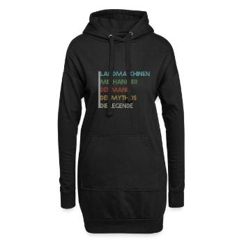 Landmaschinen Mechaniker Der Mann Der Mythos - Hoodie-Kleid - Schwarz - Vorne