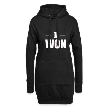 I Won Geschenk Krebs World Cancer Day - Hoodie-Kleid - Schwarz - Vorne