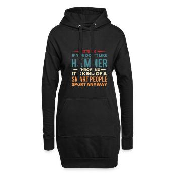 Hammer Throw Shirt Gift Dicton - Sweat-shirt à capuche long Femme - noir - Devant