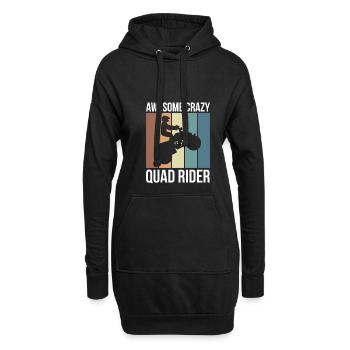 Super crazy Quad Rider Shirt Cadeau - Sweat-shirt à capuche long Femme - noir - Devant