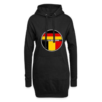 Ja Ich Bin Beides - Belgier und Deutscher - Hoodie-Kleid - Schwarz - Vorne