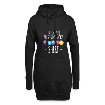 Attention c’est mon cadeau de chemise de bingo chanceux - Sweat-shirt à capuche long Femme - noir - Devant