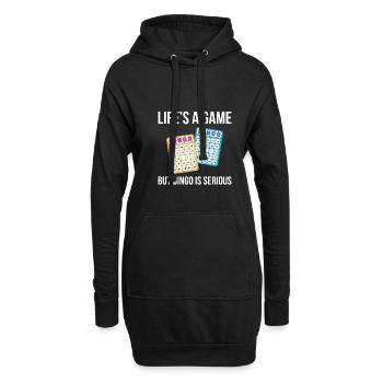 Lifes Un jeu mais bingo est un cadeau de chemise sérieux - Sweat-shirt à capuche long Femme - noir - Devant