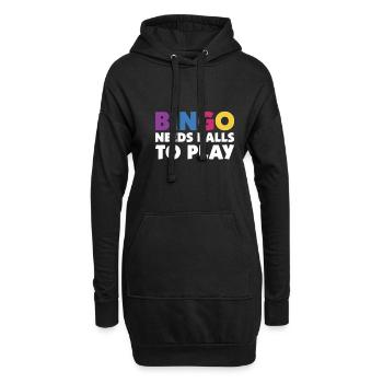 Bingo Needs Balls To Play Bingo Shirt Geschenk - Hoodie-Kleid - Schwarz - Vorne
