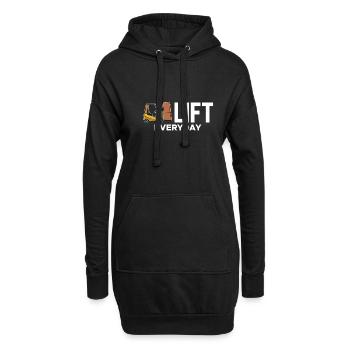 Lift Everyday Shirt Geschenk Gabelstapler - Hoodie-Kleid - Schwarz - Vorne