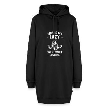 Voici ma chemise de costume de loup-garou paresseux - Sweat-shirt à capuche long Femme - noir - Devant