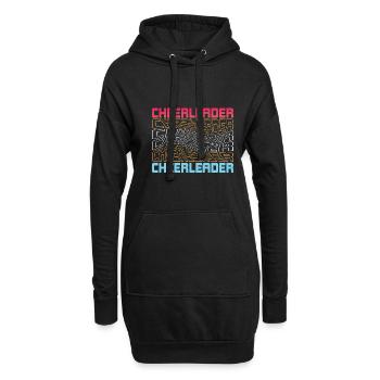 Cheerleader Shirt Spruch Geschenk - Hoodie-Kleid - Schwarz - Vorne