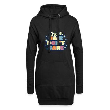 Cheer Hair Dont Care Shirt Cadeau - Sweat-shirt à capuche long Femme - noir - Devant
