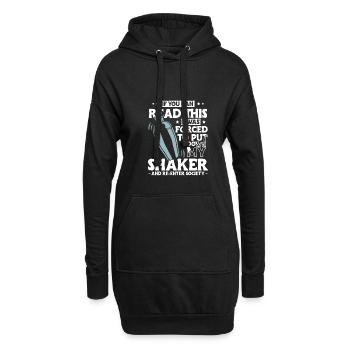 Si vous pouvez lire ceci, j’ai été forcé de déposer - Sweat-shirt à capuche long Femme - noir - Devant
