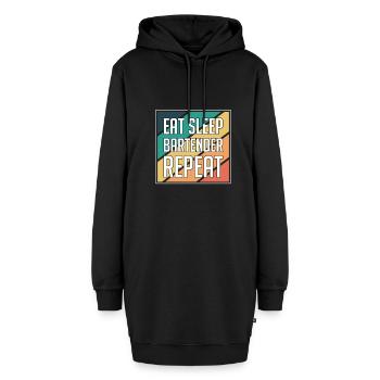 Manger du sommeil Barman Repeat Shirt - Sweat-shirt à capuche long Femme - noir - Devant