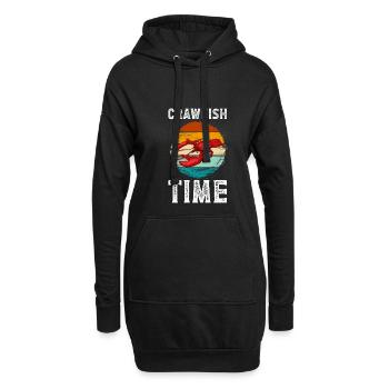 Chemise vintage Retro Crawfish Time - Sweat-shirt à capuche long Femme - noir - Devant