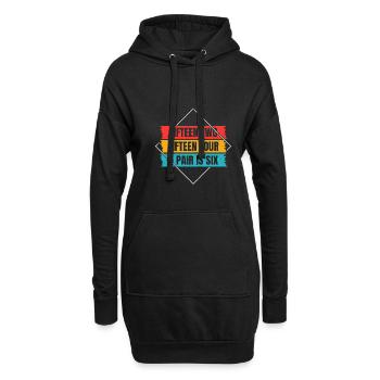 Quinze deux chemises de cribbage cadeau - Sweat-shirt à capuche long Femme - noir - Devant
