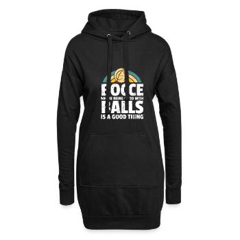 Bocce Shirt Geschenk Boccia Spieler - Hoodie-Kleid - Schwarz - Vorne