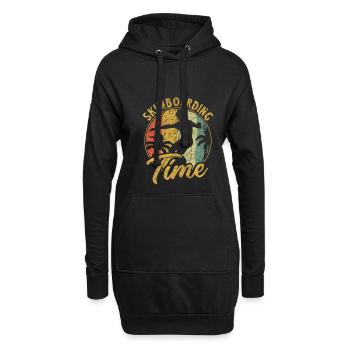 Cadeau de chemise Skimboarding Time - Sweat-shirt à capuche long Femme - noir - Devant