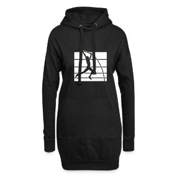 Cadeau Vintage Retro Pole Vault Shirt - Sweat-shirt à capuche long Femme - noir - Devant