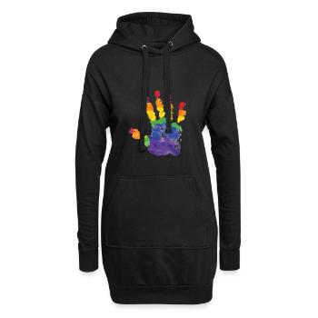 L’amour pour tous ! Le monde est coloré ! Cadeau LGBT - Sweat-shirt à capuche long Femme - noir - Devant