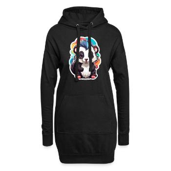 Skunk Mignon Enfant Couleur - Sweat-shirt à capuche long Femme - noir - Devant