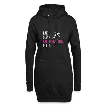Eisschnelllauf Ice Speed Skating Eisschnellläufer - Hoodie-Kleid - Schwarz - Vorne