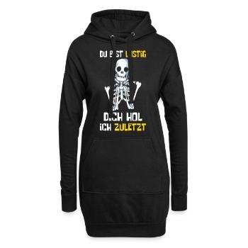 Schwarzer Humor Halloween - Hoodie-Kleid - Schwarz - Vorne