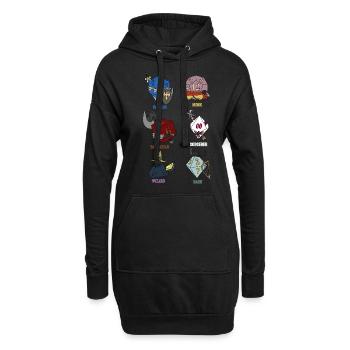 Aventure RPG Dice Fantasy Cadeau - Sweat-shirt à capuche long Femme - noir - Devant