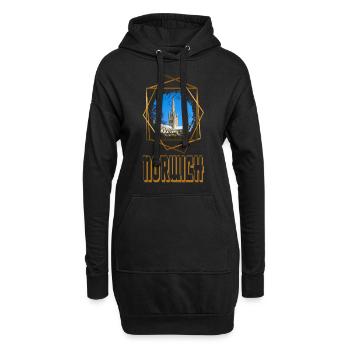 Norwich Angleterre UK City Skyline Love Gold - Sweat-shirt à capuche long Femme - noir - Devant