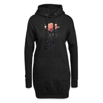 Rosa Rose - Hoodie-Kleid - Schwarz - Vorne