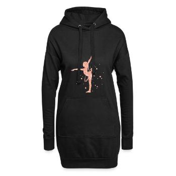 Turnerin - Hoodie-Kleid - Schwarz - Vorne