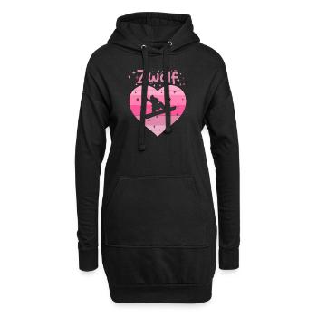 12. Geburstag Snowboard Skiurlaub Mädchen Tochter - Hoodie-Kleid - Schwarz - Vorne
