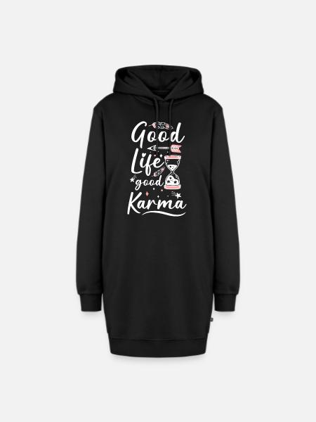 Spirituell Einstellung Motivation - Hoodie-Kleid - Schwarz