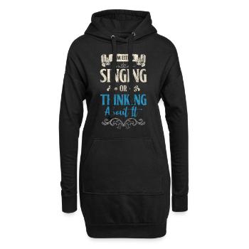 Musik Leidenschaft Chor Auftritt - Hoodie-Kleid - Schwarz - Vorne