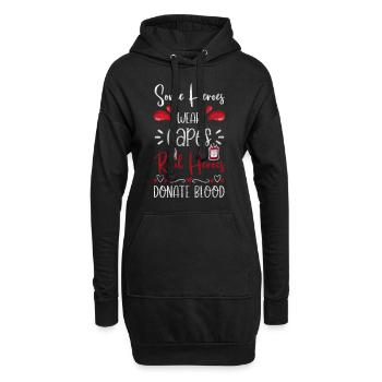 Blutspender Helfen Gemeinschaft Spende - Hoodie-Kleid - Schwarz - Vorne