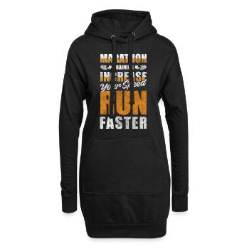 Marathonien Sprinter Entraînement Course à pied Entraînement - Sweat-shirt à capuche long Femme - noir - Devant