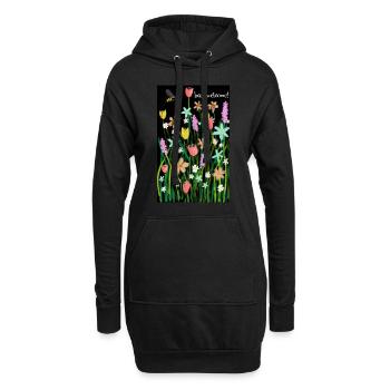 Bienentraum- Bees welcome! - Hoodie-Kleid - Schwarz - Vorne