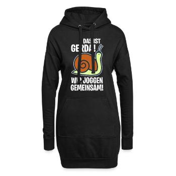 Das ist Gerda Wir joggen gemeinsam, Laufen, Rennen - Hoodie-Kleid - Schwarz - Vorne