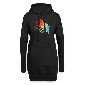 Joueurs de handball masculins Joueurs de handball féminins - Sweat-shirt à capuche long Femme - noir - Devant