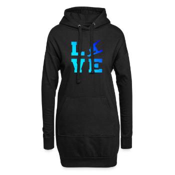 Sports d'hiver hommes snowboarder snowboard - Sweat-shirt à capuche long Femme - noir - Devant