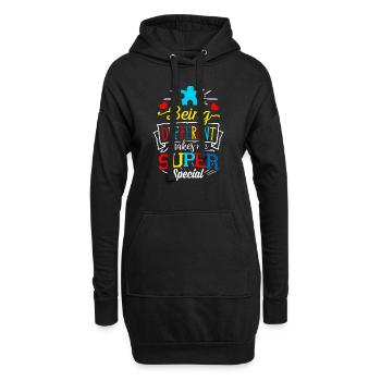 Autisme Autiste ADHD Autisme Asperger Cadeau - Sweat-shirt à capuche long Femme - noir - Devant