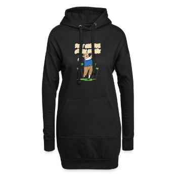 Golf - Meilleur grand-père sur le parcours - Sweat-shirt à capuche long Femme - noir - Devant