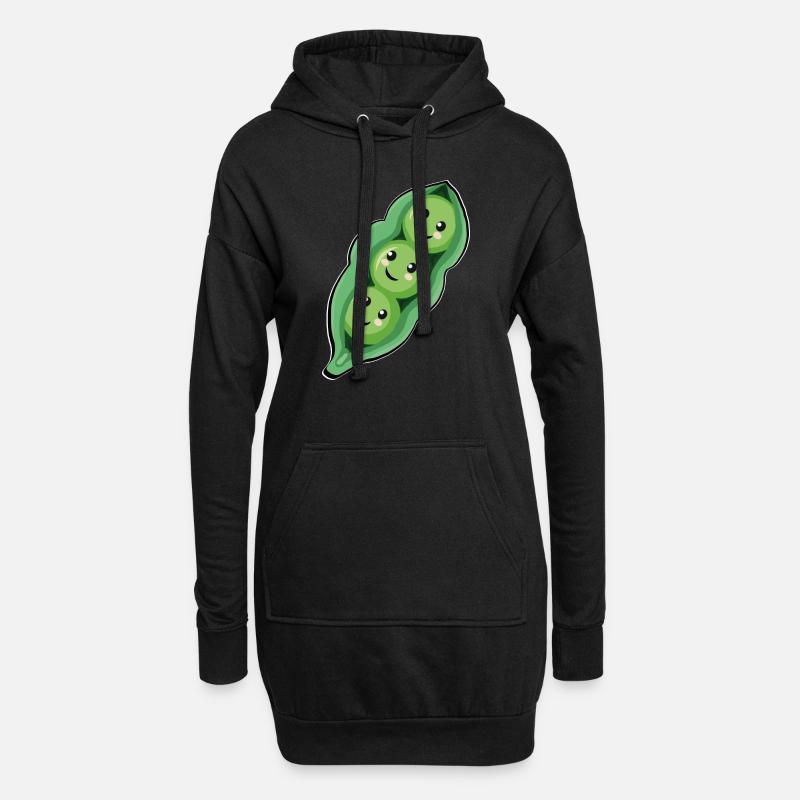 Edamame - Hoodie-Kleid - Schwarz