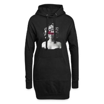 Rose Medusa - Hoodie-Kleid - Schwarz - Vorne