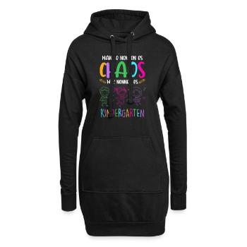 Chaos Kindergarten Erzieher Kita Kinder Geschenk - Hoodie-Kleid - Schwarz - Vorne