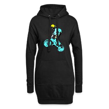 bmx - Sweat-shirt à capuche long Femme - noir - Devant
