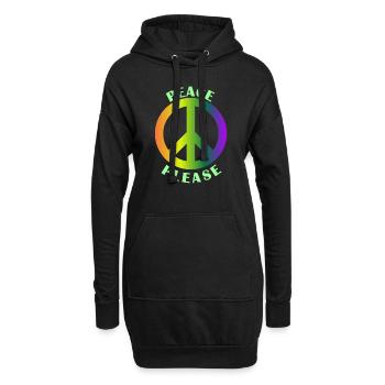 Blease de paix - Sweat-shirt à capuche long Femme - noir - Devant