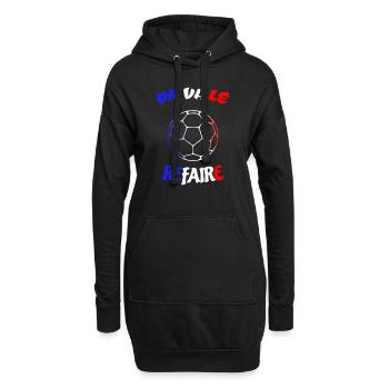 Supporters français - Sweat-shirt à capuche long Femme - noir - Devant