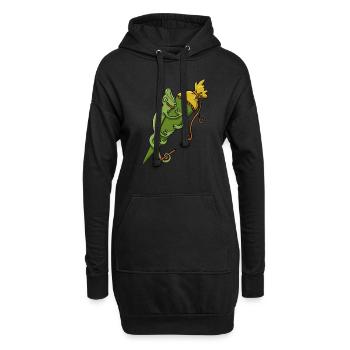 Chamäleon Schultüte - Hoodie-Kleid - Schwarz - Vorne