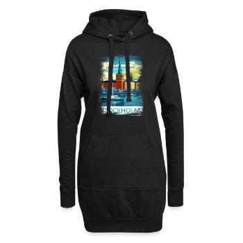 Stockholm Suède Suède Région nordique Scandinavie - Sweat-shirt à capuche long Femme - noir - Devant